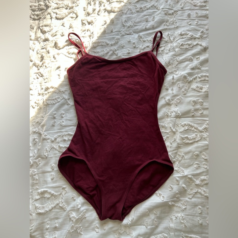 red capezio dance leotard adult large